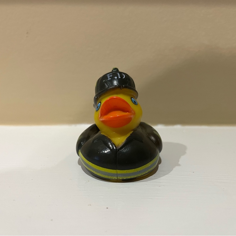 Firefighter Rubber Duck Toy